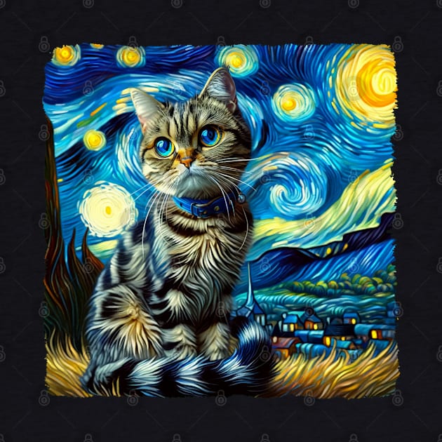 Pixie Starry Night Inspired - Artistic Cat by starry_night